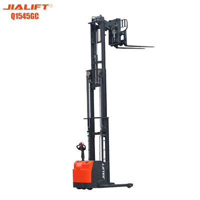 качество  UL Electric Reach Walkie Stacker Standing On 1500kg Lifting Height 4500mm завод
